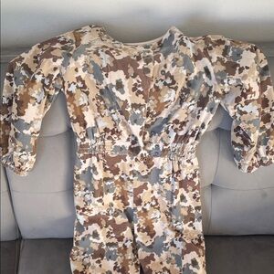 Zara Kids Long Sleeve Camouflage One Piece